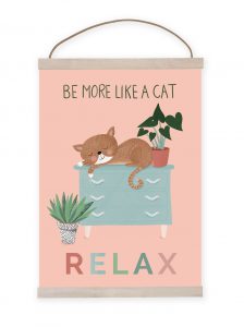 poster cat illustratie illustration poes planten trendy design Utrecht planten urban